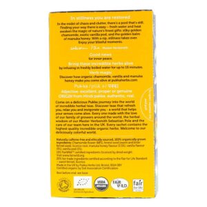 Pukka Organic Chamomile Vanilla & Manuka Honey Tea 20 Tea Bag