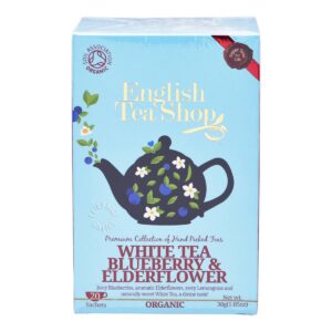 English Tea Shop Organic Tea Sachets - White Tea Blueberry & Elderflower