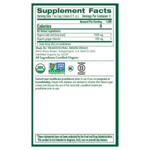 Traditional Medicinals Organic Tulsi with Ginger 16 Teabag