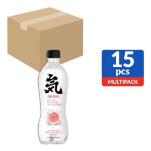 Genki Sparkling Bottle Water - Peach