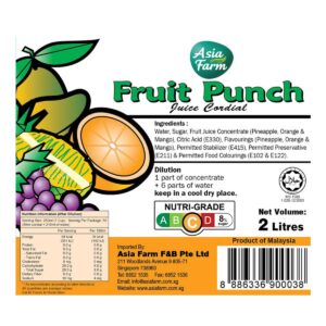 Asia Farm Cordial - Fruit Punch