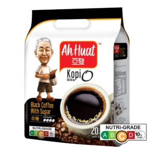 Ah Huat Instant Traditional Black Coffee - Kopi O with Sugar