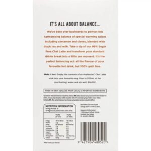 Avalanche 99% Sugar Free Chai Latte