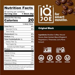 IQBar IQJoe Enhanced Instant Coffee Original Black