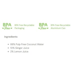 CocoCoast Natural Coconut Water with Ginger (CTN)