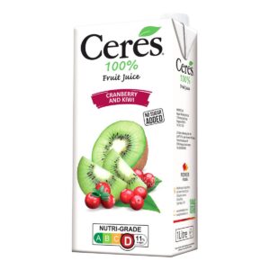 Ceres 100% Juice Blend Packet Drink - Cranberry and Kiwi