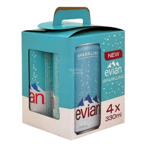 Evian Sparkling Can Water