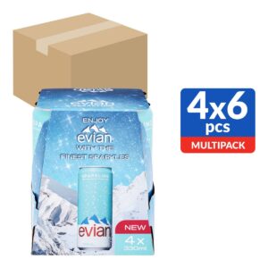 Evian Sparkling Can Water