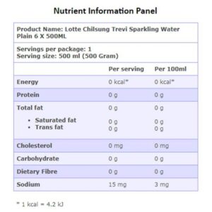 Lotte Chilsung Trevi Sparkling Water -Plain