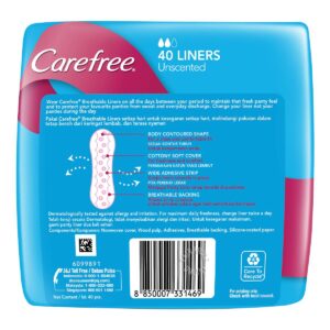 Carefree Breathable Pantiliners - Unscented