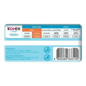 Kotex Breathable Fresh Liners - Unscented (Regular)