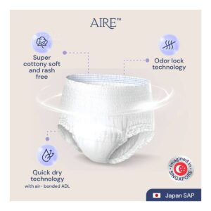 AIRE Adult Pull Up Diaper Pants (Super Soft Absorbent) - S/M