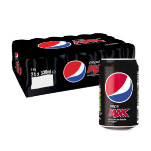 Pepsi Max No Sugar Cans, 330 ml (Pack of 24)