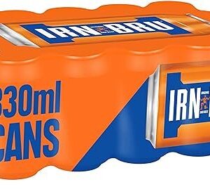 IRN-BRU Regular, Iconic Scottish Flavoured Fizzy Drinks Multipack Cans - 24 x 330ml Cans