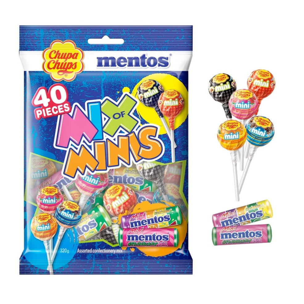 Chupa Chups Mix of Minis Bags 320g (Box of 5)