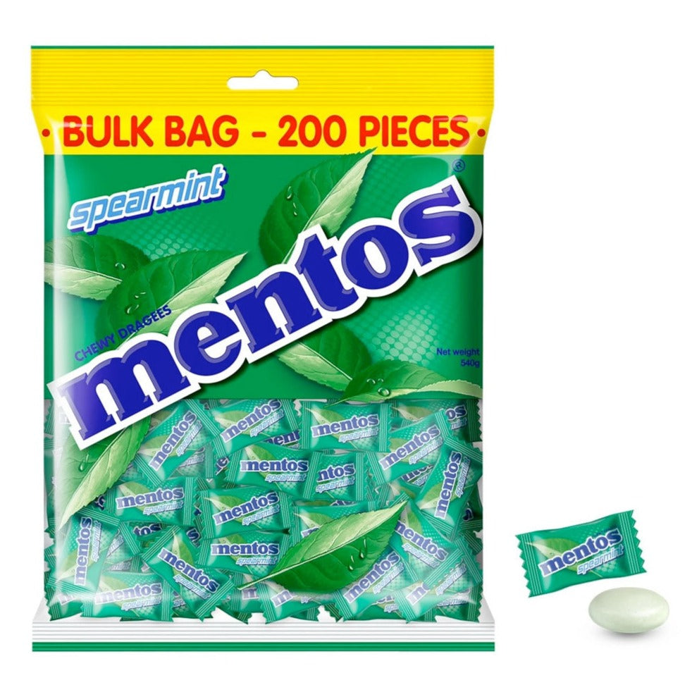 Mentos Spearmint Candy Pillowpack 540g (Box of 12)