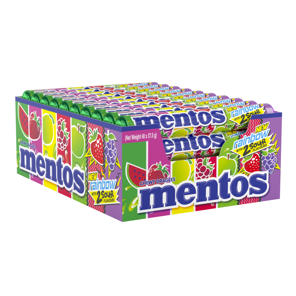 Mentos Rainbow Candy Roll, 40 Rolls