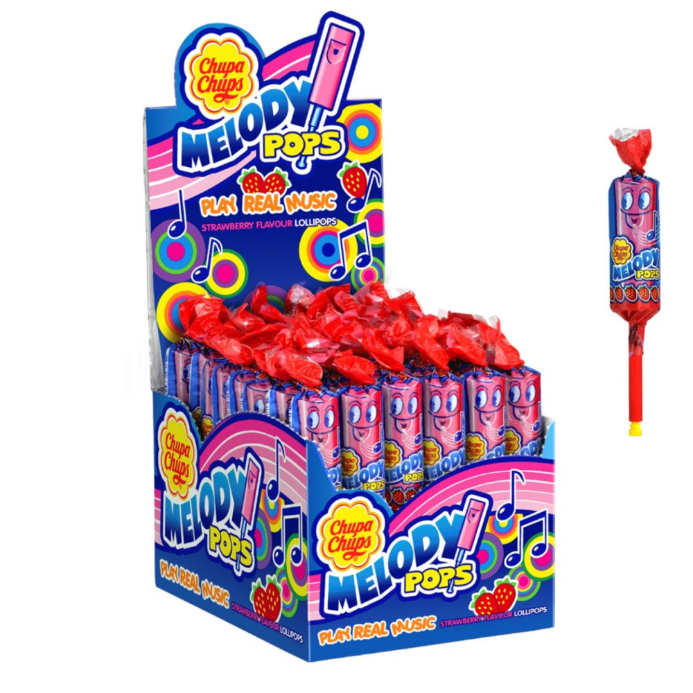 Chupa Chups Strawberry Melody Lollipops, 48 Lollipops