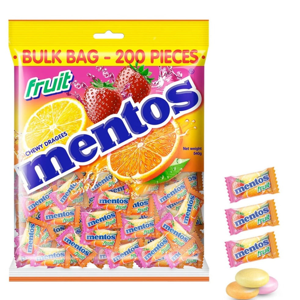 Mentos Fruit Candy Pillowpack 540g (Box of 12)