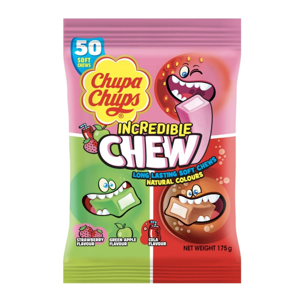 Chupa Chups Incredible Chew Share Bag 175g (Box of 12)