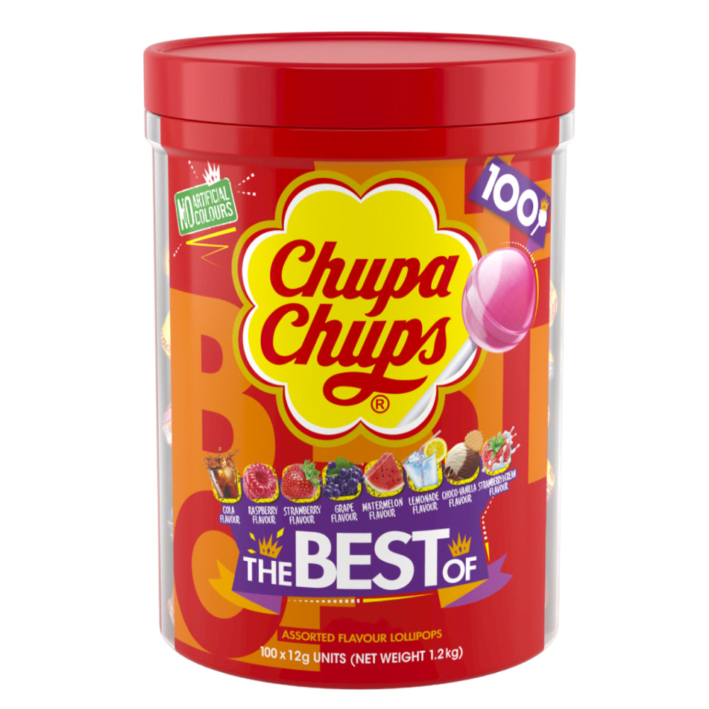 Chupa Chups Best of Lollipops, 100 Lollipop Tube