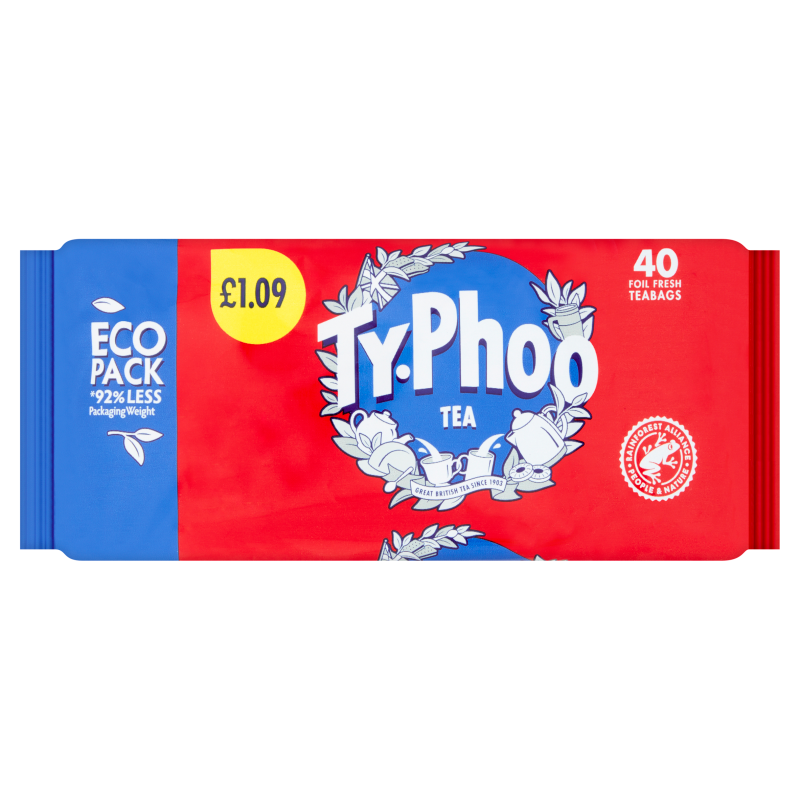 Typhoo Tea Bags 40 Pack PM 1.09 - Case of 12