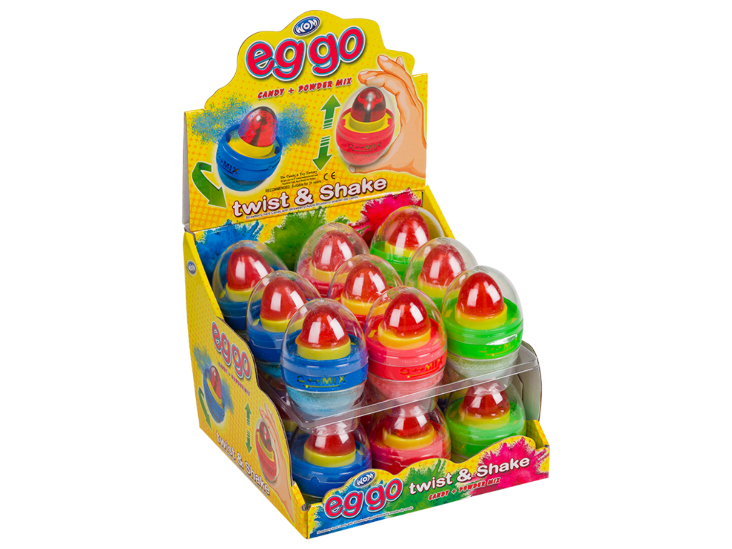 Wom - Eggo - Twist and shake that candy egg! - 12 ct