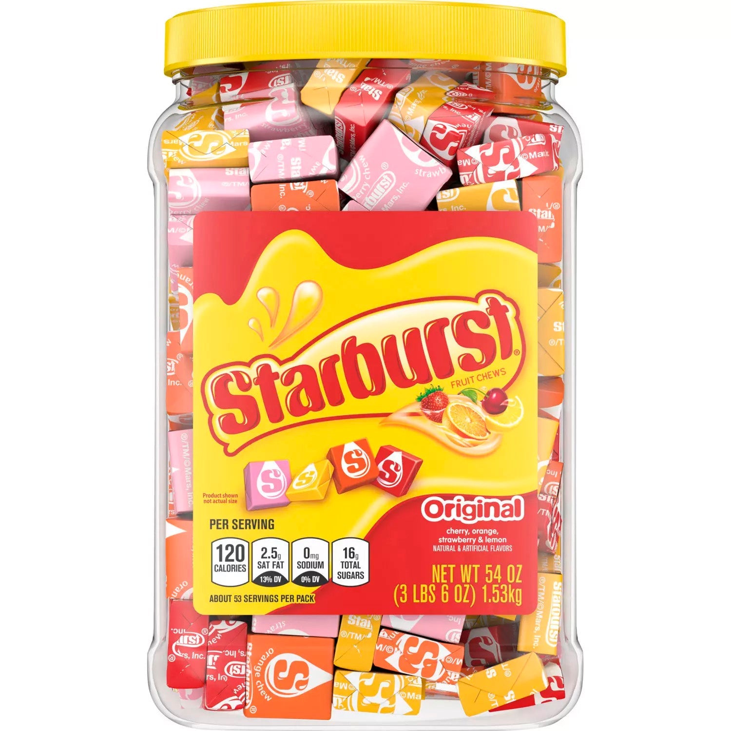 Starburst Original Fruit Chewy Candy Jar - 54oz