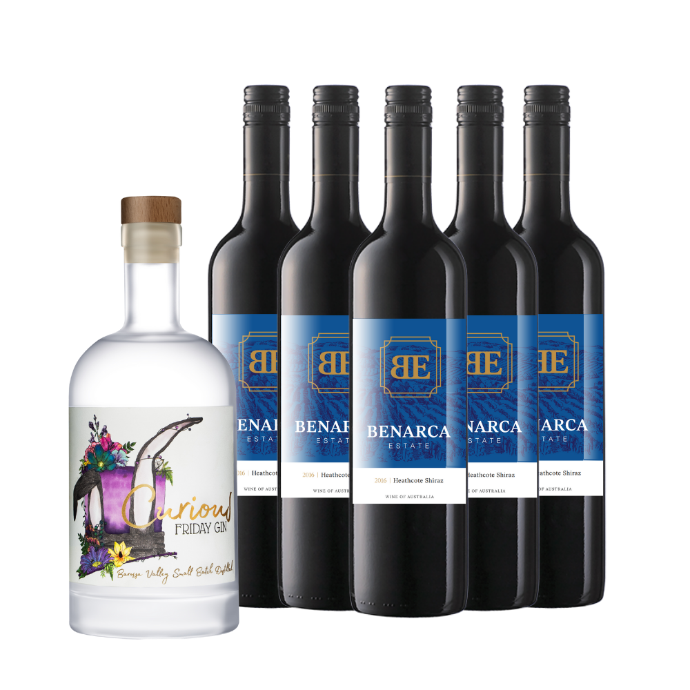 5 + 1 Shiraz & Spirit Bundle | 1x Spirit Bottle + 5 x 2017 Benarca Estate Heathcote Shiraz (5+1 Bottles)