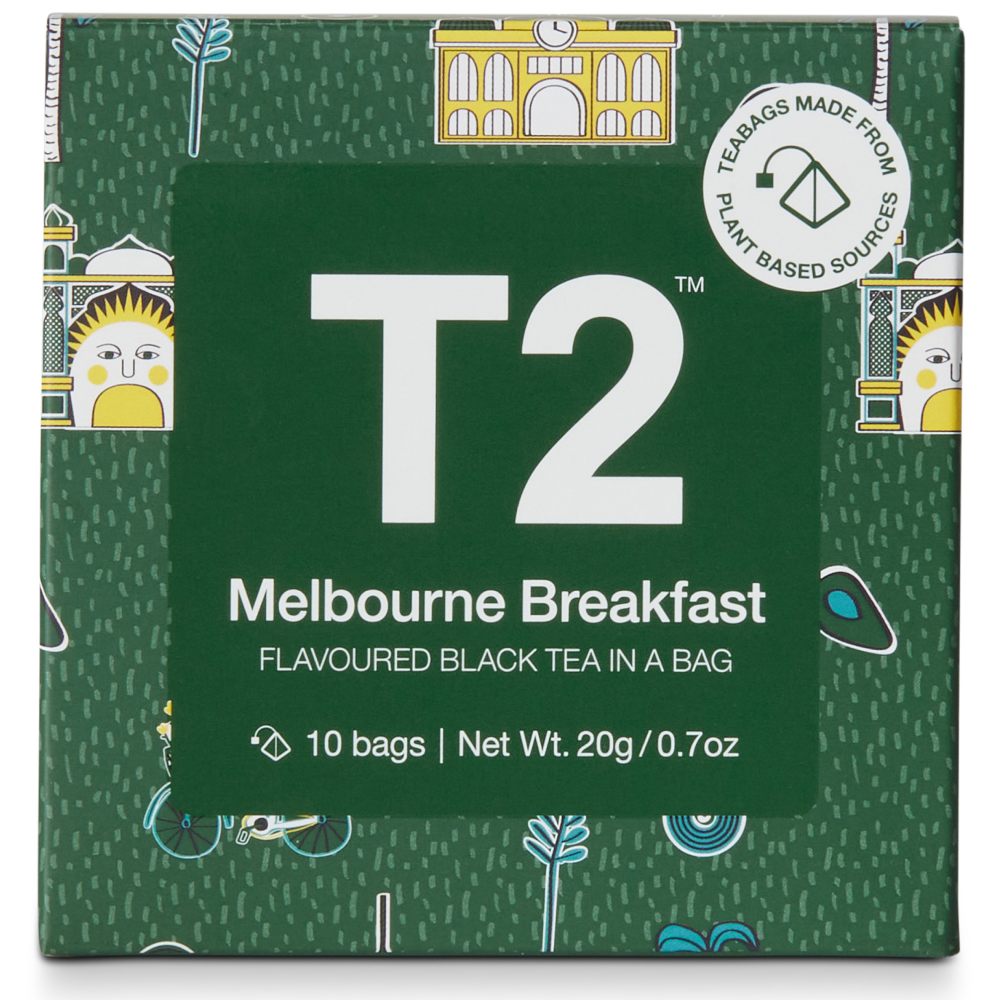T2 Melbourne Breakfast Teabags 10 Pack (Box of 6)
