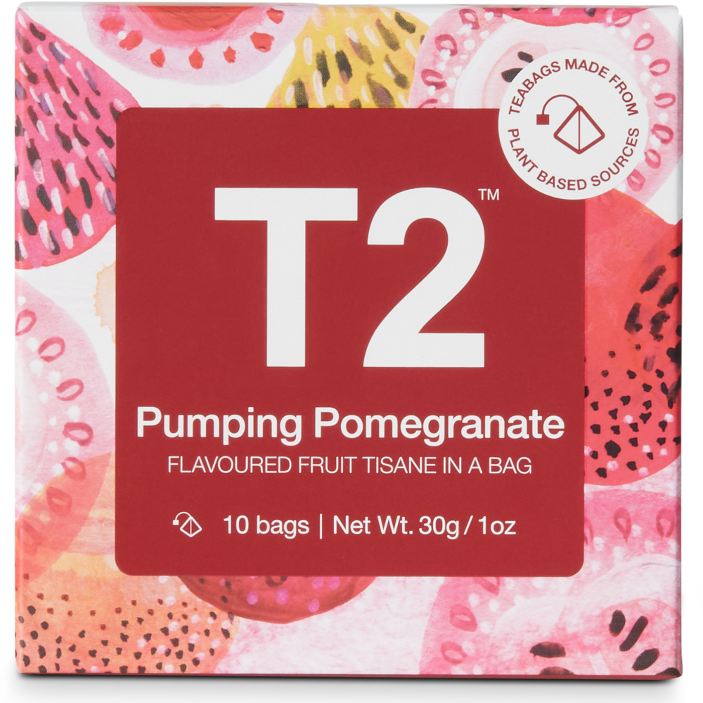 T2 Pumping Pomegranate Teabag 10 Pack (Box of 6)