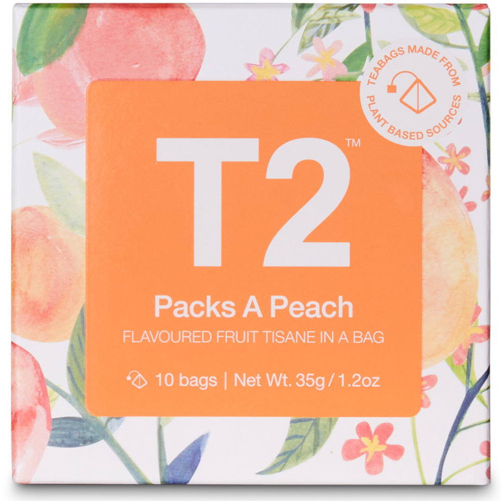 T2 Packs A Peach Teabag 10 Pack (Box of 6)
