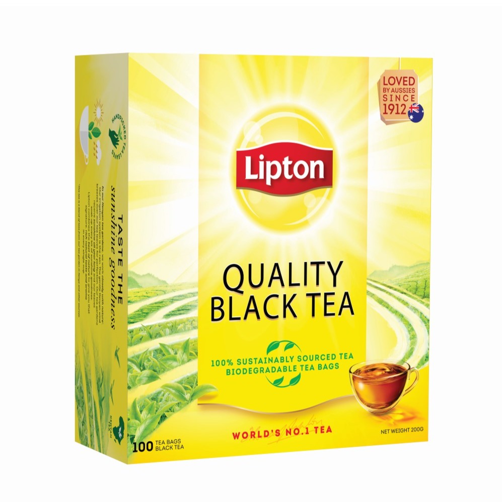 Lipton Quality Black Tea Tesla Bags 100 Bags (Box of 12)
