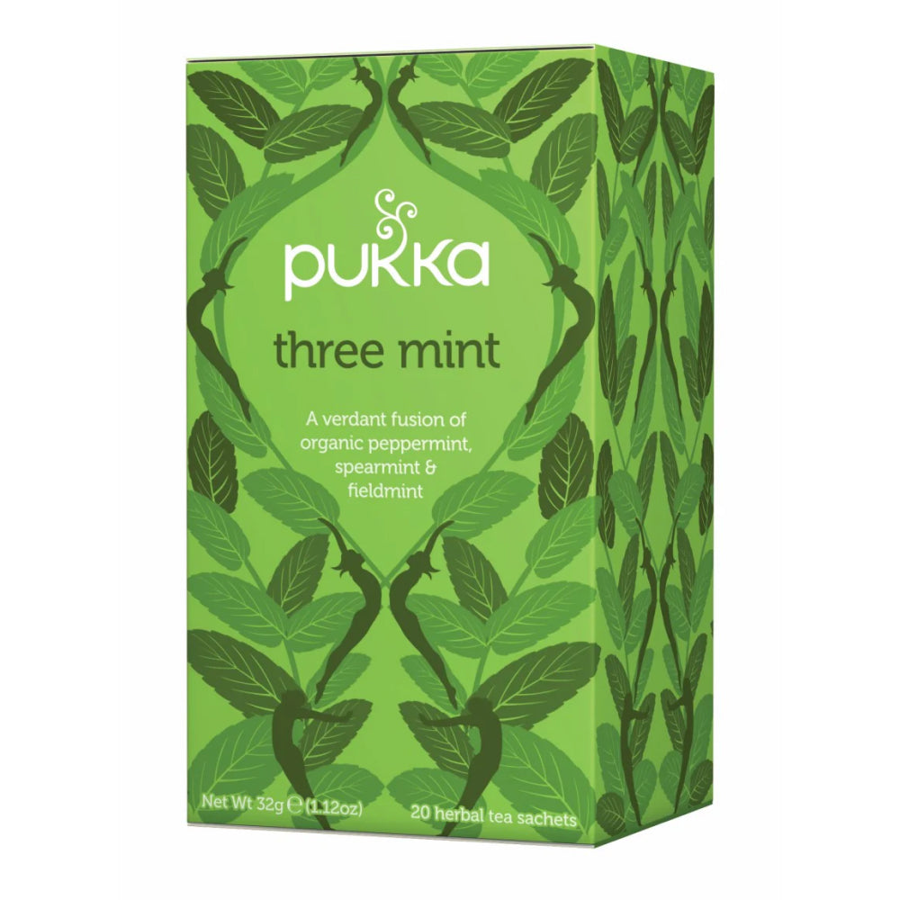 Pukka Three Mint Tea 20 Bags (Box of 4)