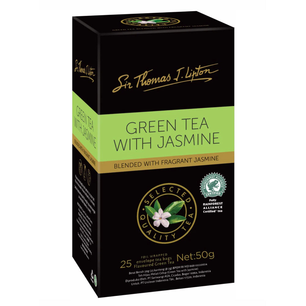 Sir Thomas Lipton Green Tea with Jasmine 25 Bags (Box of 6)