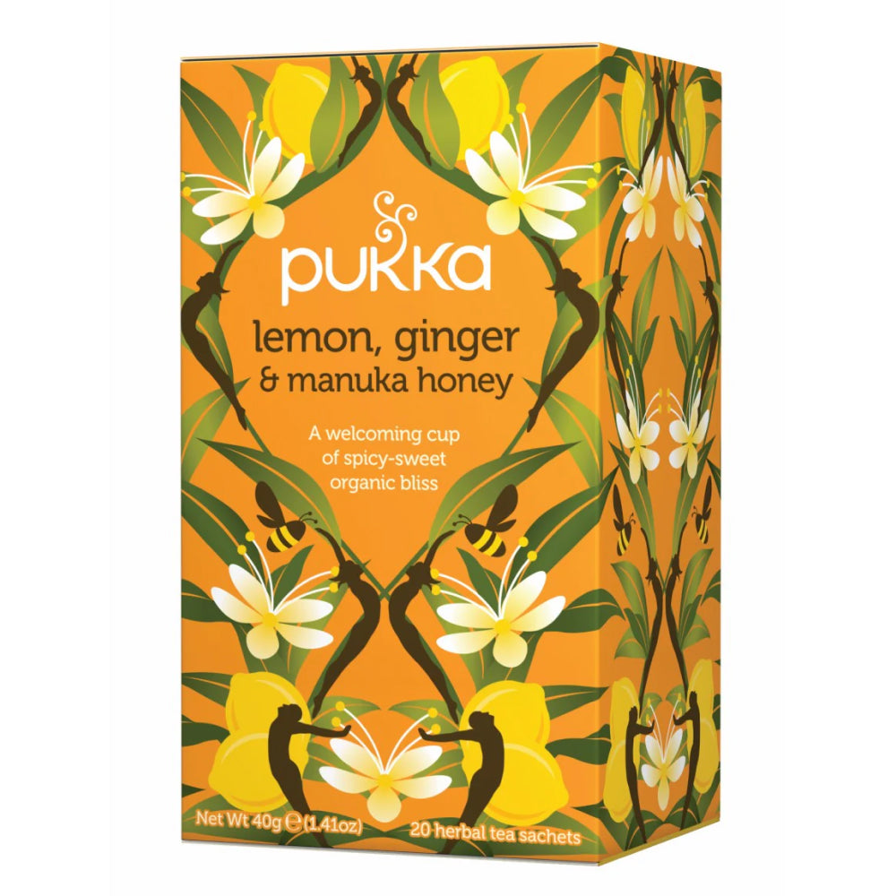 Pukka Lemon, Ginger & Manuka Honey Tea 20 Bags (Box of 4)