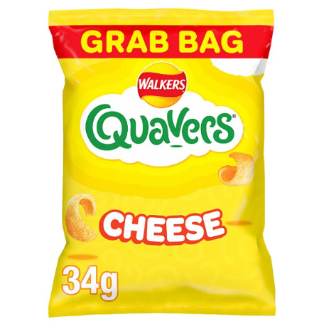 Walkers Quavers Cheese Snacks Crisps 34g (case of 30)