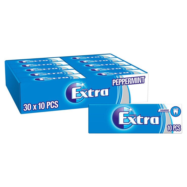Wrigley's Extra Peppermint Chewing Gum 30 Packs x 10 Pieces