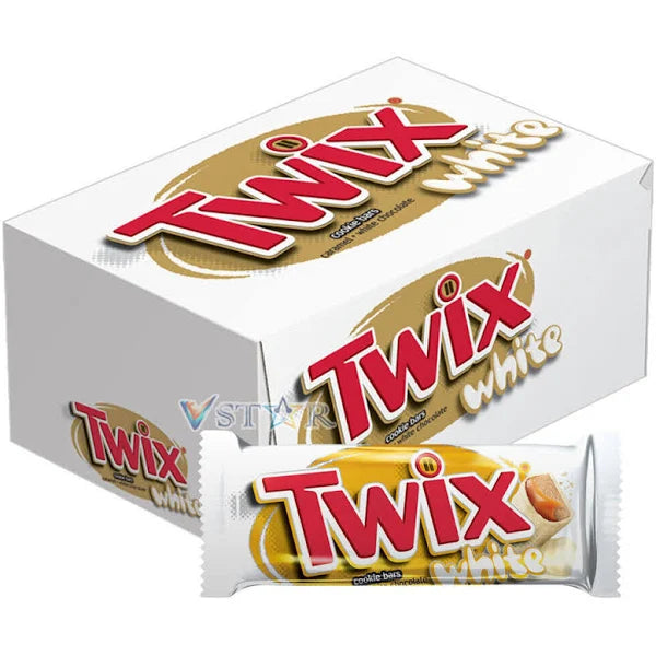 Twix Caramel & White Chocolate Fingers Biscuit Snack Bar 46g (case of 20)