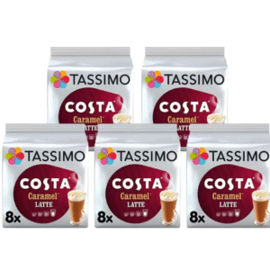 Costa Tassimo Caramel Latte Coffee Pods - 5 Packs, 30 Servings