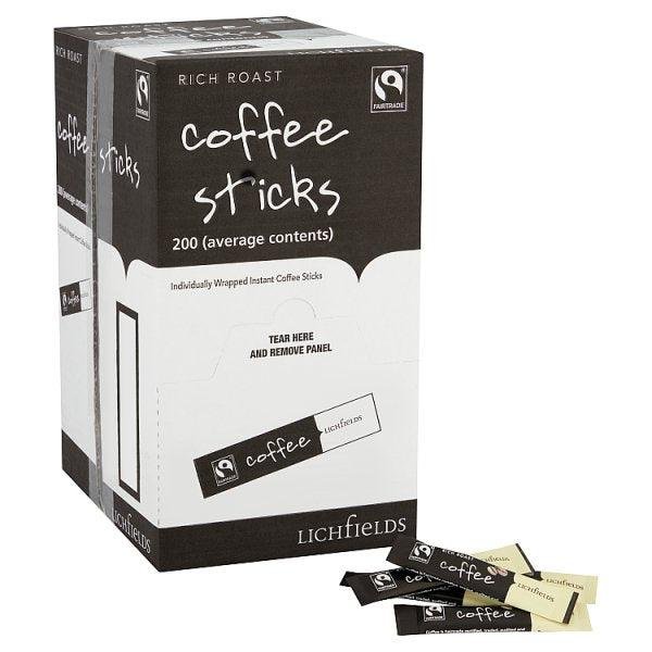 Lichfields Fairtrade Rich Roast Coffee Sticks 400g (200 x 2g) (Pack of 1)