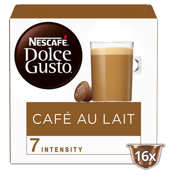 Nescafe Dolce Gusto Café au lait coffee pods x16 (Pack of 3)