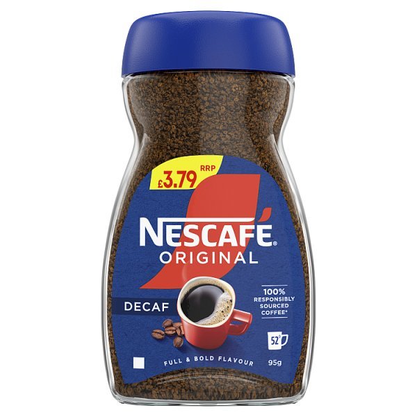Nescafe Original Decaf Instant Coffee 95g (Pack of 6)