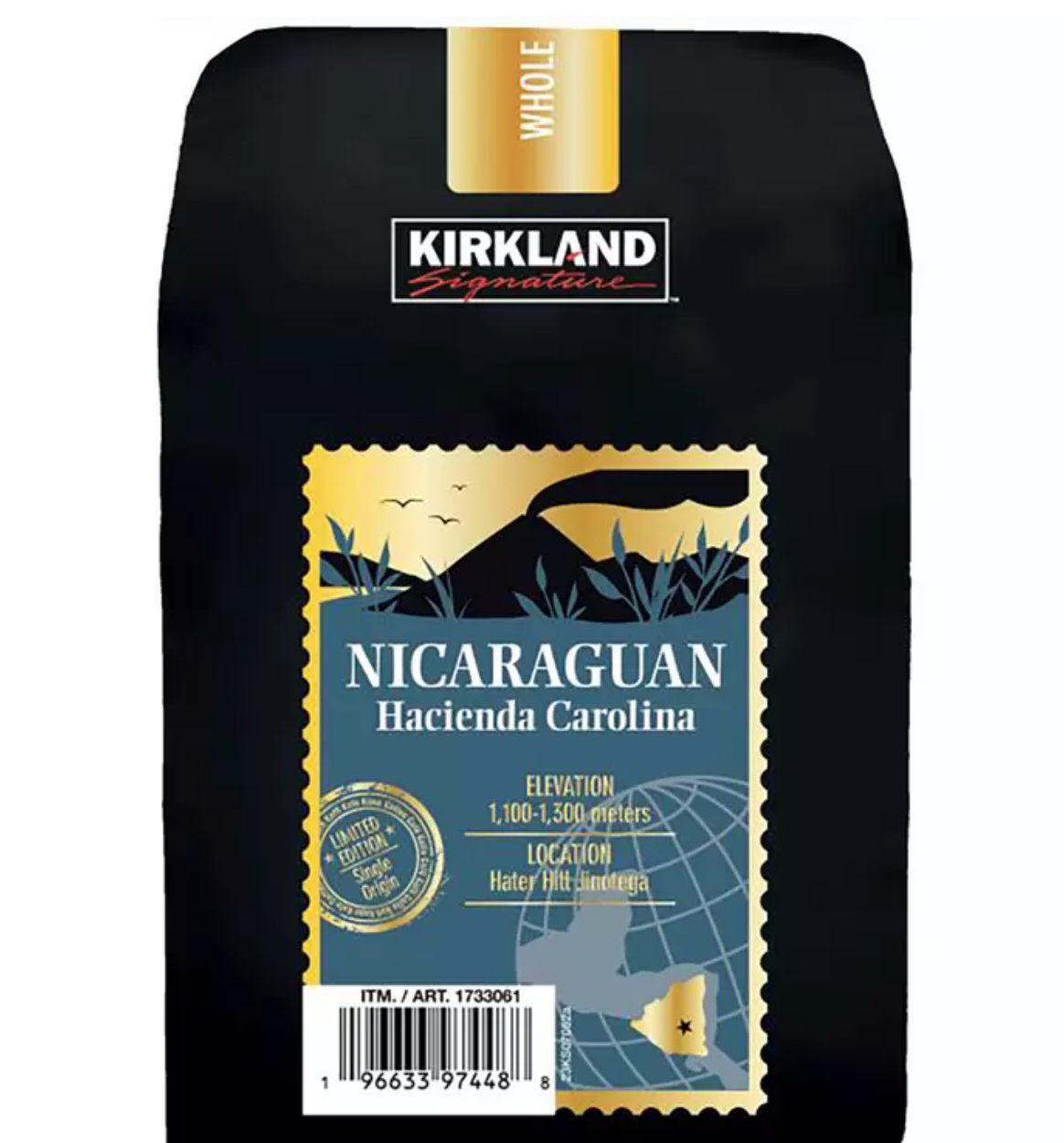Kirkland Signature Nicaraguan Whole Bean Coffee 907g