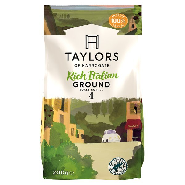 Taylors of Harrogate Rich Italian Ground Roast Coffee 200g (Pack of 6)