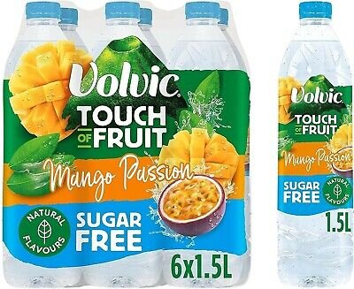 Volvic Touch of Fruit Mango Passion Sugar Free 1.5L (6 Pack)