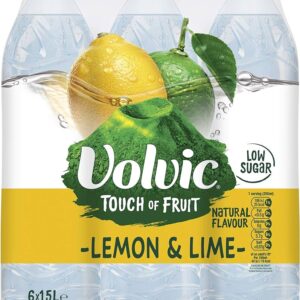 Volvic Touch of Fruit Lemon & Lime Original 1.5L (6 Pack)