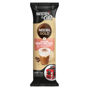 Nescafé & Go Gold Cappuccino Unsweetened Taste 8 x 17.5g (Pack of 12)